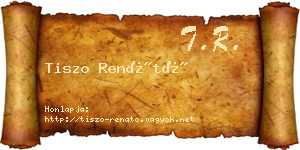 Tiszo Renátó névjegykártya