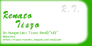 renato tiszo business card